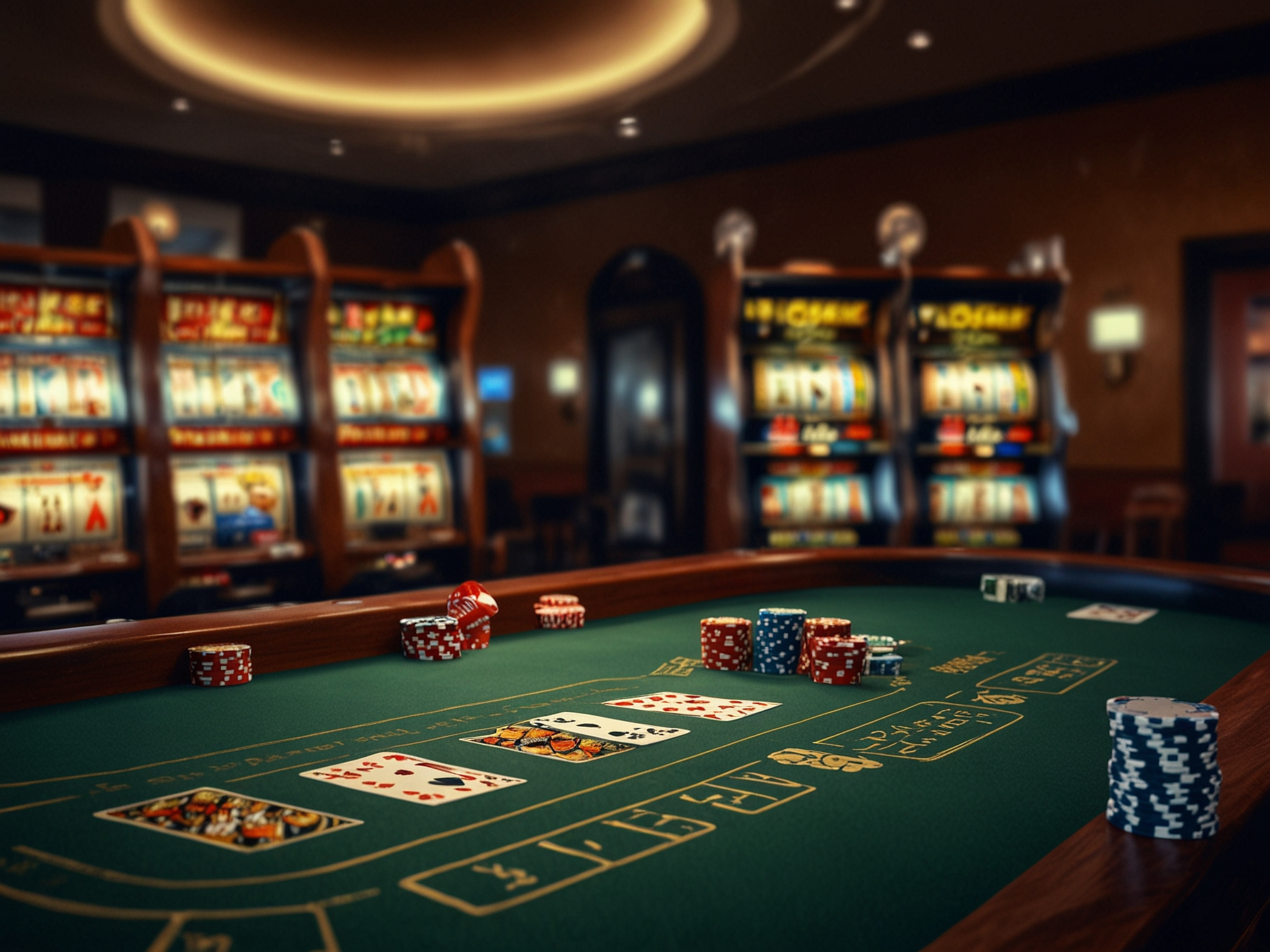 Collection of casino games including slots and blackjack